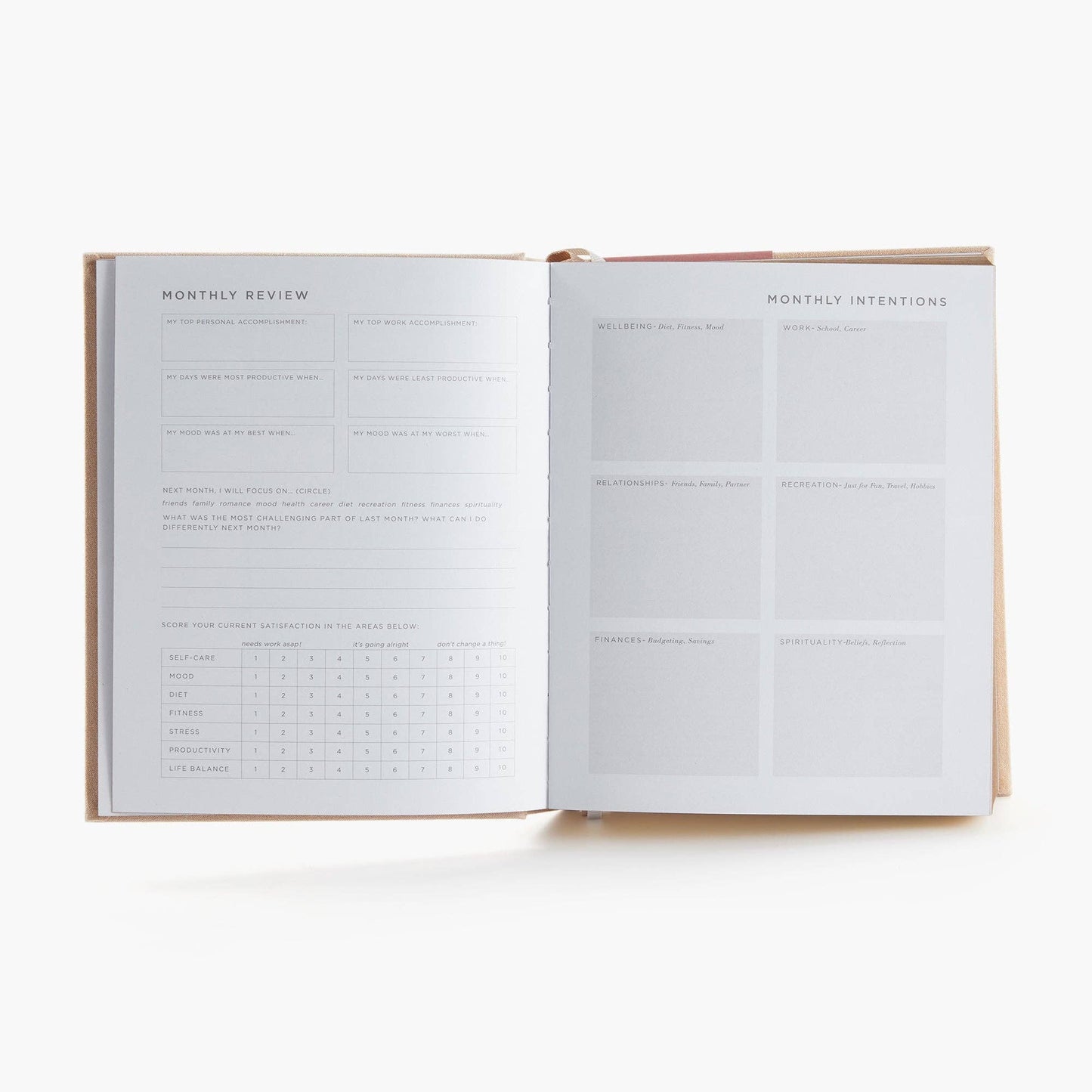 Deluxe Self-Care Journal – Beige